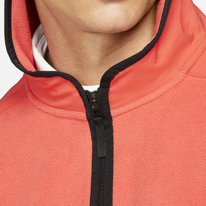 Sudadera con capucha y cremallera para hombre, personalizada por el fabricante OEM, 100% algodón polar, de secado rápido, transpirable, con bolsillos laterales, teñido liso, para invierno. - Product Image 3