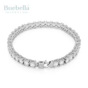 Bracelet tennis pour homme en argent sterling 925 de 5mm plaqué or blanc 14 carats, design élégant de chaîne en moissanite - Product Image 4