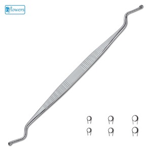 Martini Cureta manual de acero inoxidable y titanio Instrumento quirúrgico Pinza tipo fórceps - Product Image 1
