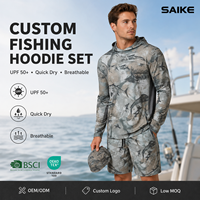 Conjunto de Camisa de Pesca Personalizada para Hombre, Sudadera con Capucha de Manga Larga, Máscara Facial, Pantalones Cortos de Pesca, Gorra, Protección Solar UPF 50+, Secado Rápido, Proveedor Mayorista OEM