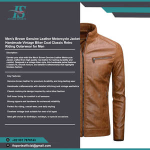 Chaqueta de Motociclista de Cuero de Búfalo Genuino para Hombre, Chaqueta de Motociclista Negra Resistente y Duradera, Chaqueta de Motociclista Clásica para Hombre - Product Image 4