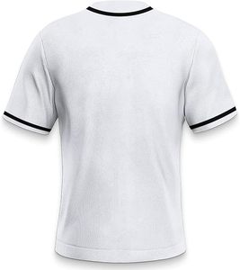 Jersey de equipo de béisbol de manga corta para hombre con botón liso hacia abajo Jersey liso Jersey de béisbol - Product Image 2