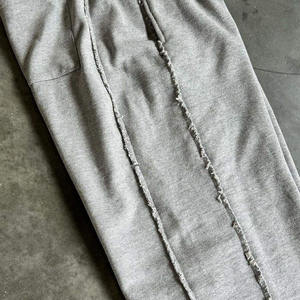 Pantalones de chándal de pierna ancha holgados con lavado ácido de cintura alta de gran tamaño, ropa de calle personalizada, pantalones de chándal con diamantes de imitación - Product Image 6