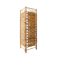Paravent en bambou traditionnel, cloison de séparation de pièce en bois rustique, artisanal, 3 panneaux, pliable, mobile, installation facile