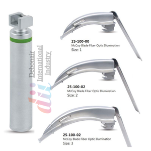 Ensemble de laryngoscope McCoy de haute qualité Illumination électrique à fibre optique Poignée de taille adulte en acier inoxydable Instrument chirurgical ORL - Product Image 2
