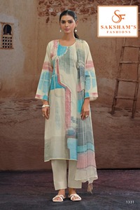 Puro algodón indio paquistaní Georgette Kurti Pent Duptta Conjunto elegante exclusivo superventas Casual Regular Wear SalwarSuit mujeres - Product Image 4