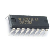 Compteur décimal CMOS CD4017BE CD4017 avec 20 sorties décodées, adaptateur de socket de puce, pour HEF4017BP TC4017BP DIP-16 CD4017 CD4017B