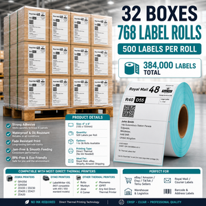 Custom Thermal Oil Proof <b>Waterproof</b> Barcode Shipping <b>Label</b> Roll 4x6 Self Adhesive Waybill Sticker Paper for Logistics Packaging - Product Image 5