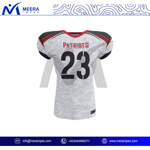 Maillot de football américain pour homme, haute qualité, 100% polyester, imprimé par sublimation, protection UV, respirant, manches courtes, grandes tailles - Product Image 2