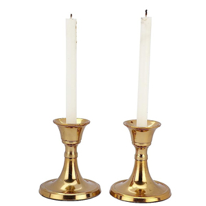 New Metal Aluminum Home Decorative <b>Candle</b> Stand Pillar <b>Gold</b> Finished Candlestick Holder Set of 2 Pcs Wedding Tabletop Decoration - Product Image 6