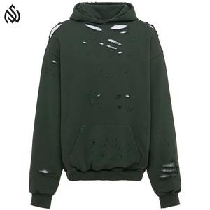 Nouveau style sweat à capuche en détresse à la mode sweat à capuche en détresse personnalisé lourd bonne qualité prix sweat à capuche en détresse - Product Image 1