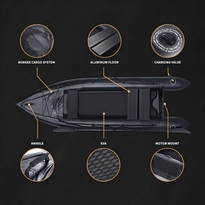 Kayak de pesca inflable duradero para 2 personas ikuby Barco de PVC 485 nuevo Stock - Product Image 5