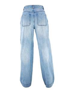 Jeans vaqueros de mezclilla con cremallera de cintura alta sólidos oscuros informales para mujer lavables ecológicos de calidad superior - Product Image 6