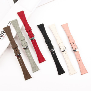 Bracelet de montre en cuir véritable de luxe, fin, 18 mm, compatible avec <span class=keywords><strong>Huawei</strong></span> <span class=keywords><strong>Watch</strong></span> <span class=keywords><strong>GT</strong></span> 4 5, texture litchi, élégant, bracelet de remplacement pour femme - Product Image 1