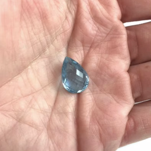 พลอยอะความารีนธรรมชาติทรงหยดน้ำ ทรงลูกแพร์ ทรงบริโอเลต สีน้ำเงินซานตามาเรีย ทรงเหลี่ยมเจียระไน ได้รับการรับรอง ขนาด 4x6 มม. 5x7 มม. 6x8 มม. 8x10 มม. - Product Image 1