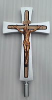 Croix imprimée SLA en 3D-Peinture en aérosol or et argent