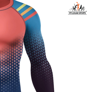 Ropa de artes marciales para hombre, protector de sarpullido de manga larga, corte holgado, FM LOGAN SPORTS, el mejor diseño, venta al por mayor - Product Image 6