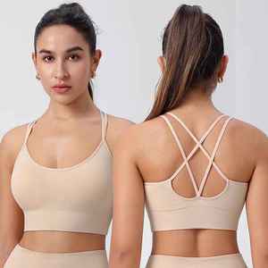 Latest Sports <b>Bras</b> Running For Women Fitness Tank Top Sexy Crisscross <b>Back</b> High Impact Longline Workout <b>Bra</b> Sport - Product Image 5
