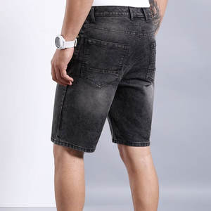 "Shorts pour hommes shorts pour hommes noir lavé Denim longueur au genou décontracté vêtements d'été" - Product Image 4
