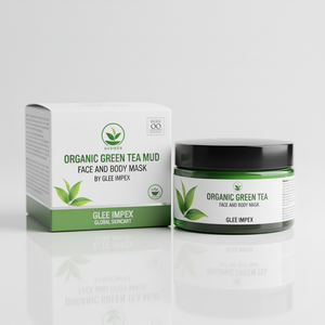 Masque pour le visage et le corps au thé vert biologique Glee Impex, glycérine, format voyage, pour détoxifier, nettoyer en profondeur, nourrir la peau, soin de la peau sèche - Product Image 3