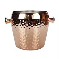 Distributeur d'eau en cuivre émaillé vert foncé avec grand bel imprimé floral blanc et orange