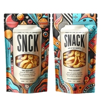 Sachet Doypack Personnalisé Imprimé Thermoscellé avec Valve et Fermeture Zip en PE pour Biscuits, Snacks, Sucre, Aliments et Fruits Secs