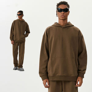 Conjunto de Sudadera con Capucha y Pantalones Deportivos Personalizados con Logotipo, para Hombre, Estilo Americano, Colores Sólidos, Pierna Recta, Tejido, para Invierno Informal, Gran Venta - Product Image 3