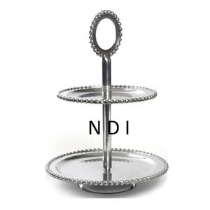 ขาตั้งเค้กโลหะทรงกลม 2 ชั้น เคลือบเงา สำหรับงานวันเกิด งานเฉลิมฉลอง ขายดี สำหรับขายส่ง - Product Image 1