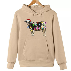 เสื้อฮู้ดคริสต์มาสที่อบอุ่นและนุ่มสบาย พร้อมลายกราฟิกเทศกาลที่สดใส ให้ความรู้สึกสบายในฤดูหนาว ดูดีในช่วงเทศกาล - Product Image 3