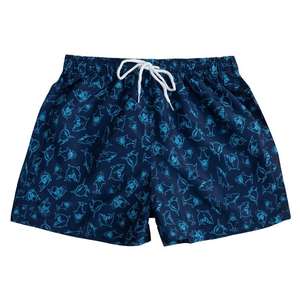 กางเกงขาสั้นผ้าแคนวาสแบบสปอร์ต รักษ์โลก สำหรับฤดูร้อนปี 2025 คุณภาพสูง พิมพ์ลายฉลาม พร้อมเชือกผูกเอวกลางลำตัว สำหรับผู้ชาย รับสกรีนโลโก้ตามสั่ง - Product Image 3