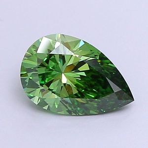 เพชรสังเคราะห์ HPHT สำหรับห้องปฏิบัติการ1กะรัต VVS เพชร CVD พลอยสีเขียวรูปลูกแพร์พร้อมใบรับรอง IGI - Product Image 1