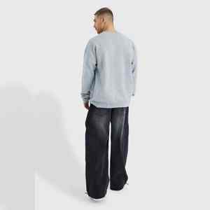 Pantalons en jean baggy pour hommes, pantalons décontractés, mode, coupe ample, denim streetwear, fournisseur OEM, coupe ample, denim clair, pantalons baggy pour hommes - Product Image 4