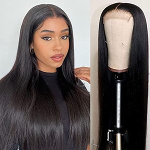 Perruque à fermeture en dentelle vierge de qualité 10A 150% russe, pré-épilée, cheveux de bébé, ligne de cheveux naturelle, dentelle droite 4x4, extension de cheveux humains - Product Image 6