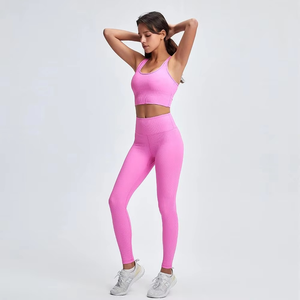 Ropa Deportiva para Mujer, Conjuntos de Yoga para Gimnasio, Fitness y Entrenamiento, Transpirables, a Cuadros, de 2 Piezas, Ropa Deportiva Elástica Premium para Mujer - Product Image 2