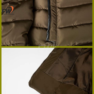 Chaquetas de Lujo para Hombre al por Mayor OEM, Estilo Deportivo de Invierno y Primavera, Suaves, Brillantes, Acolchadas, con Cierre de Cremallera y Botones, de Nailon Casual - Product Image 6