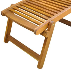 Chaises de plage pliantes en teck massif, idéales pour se détendre dans des espaces ouverts, pour restaurants ou villas. - Product Image 3