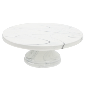 Support à dessert Support à gâteau rond créatif Table à dessert en marbre avec base en métal Gâteau de fête de mariage - Product Image 2