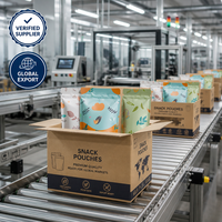 Op maat bedrukte hersluitbare staande zipzakken, flexibele verpakking met aangepast logo voor snacks, poeder en droge voedingsmiddelen