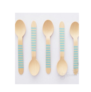 Juego de Cucharas de Madera de Mango Hechas a Mano con Mango Colorido (4 Piezas) - Product Image 5