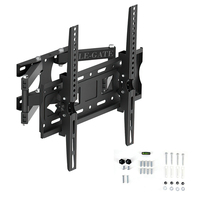 ELE-GATE Dudukan TV Modern Dapat Dimiringkan 15 Derajat 25-65 Inci Baja LCD Stand Putar Kapasitas Beban 30 kg Ruang Tamu Termasuk Braket Datar