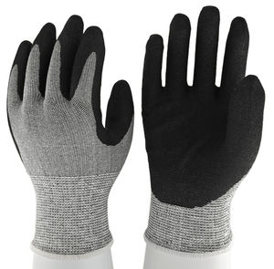 Gants à main tricotés sans couture anti-coupure Gants de travail industriel en nitrile sableux Gants à main noirs personnalisés - Product Image 1