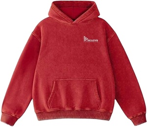 Sudadera con Capucha para Hombre, Diseño Personalizado, Venta al por Mayor, 450 g/m², 100 % Algodón, Felpa, Efecto Desteñido, Precio Bajo - Product Image 1