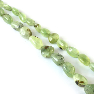 Perles lisses de préhnite naturelle, de 9x15mm à 17x21mm, perles de pierre précieuse préhnite verte, brin de 12 pouces, fabrication de bijoux, vente en gros - Product Image 2