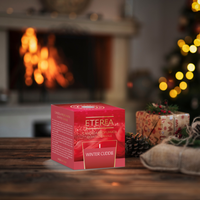 Vela Aromática Eterea 120g Edición Invierno, Colección de Fragancias Cálidas y Acogedoras para el Hogar, Cera de Parafina, Hecho en Italia, Diseño de Calidad Artesanal