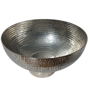 Bol de service à chocolat moderne en acier inoxydable avec rebord poli Plat à dessert moderne en métal pour bonbons et fruits pour la décoration intérieure et la cuisine - Product Image 2