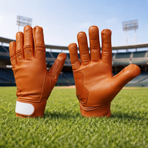 Gants de frappe personnalisés en cuir pour baseball et softball avec manchette courte – Gants d'entraînement haute durabilité - Product Image 6