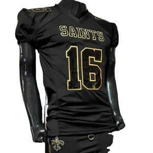 Maillot de football américain maillot de fan sublimation parent matériel de broderie en sergé grande taille soutien personnalisé respirant vraies photos - Product Image 1