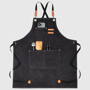 Delantal de cocina de lona Delantal de lona OEM Fabricante Delantal de mujer personalizado - Product Image 6