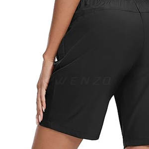 Shorts Deportivos de Lona Elástica para Mujer, Cintura Alta, Secado Rápido, Ecológicos, con Cierre de Cordón, para Gimnasio, Fitness, Running y Ropa Deportiva - Product Image 4