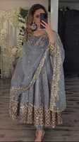 Robe longue de soirée de mariage Bollywood de marque indienne 2024, en dentelle écologique, avec boutons, style Sharara, pour femme